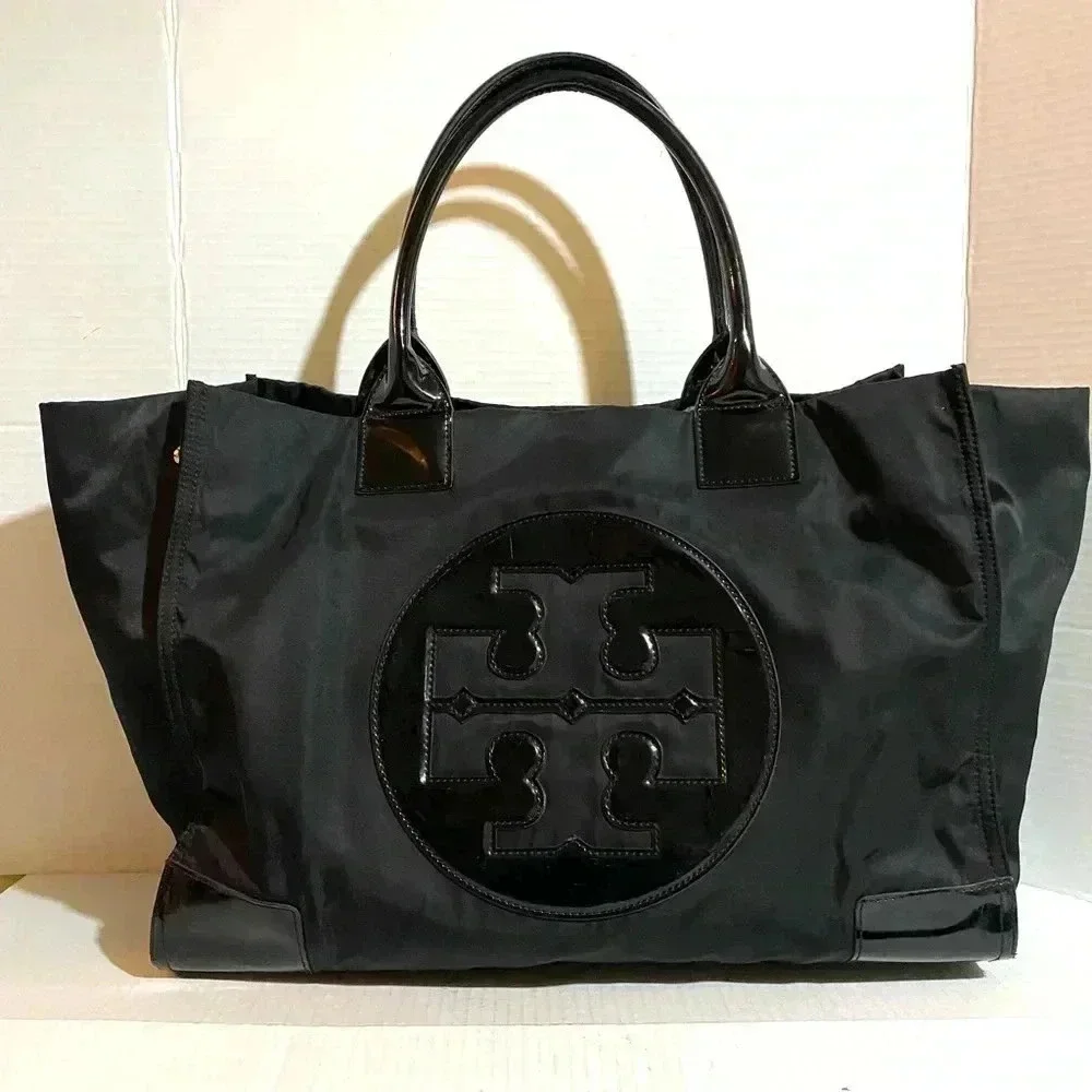 COPY - Tory Burch black nylon tote handbag